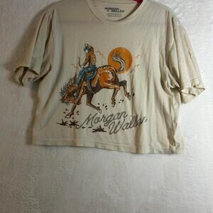 Morgan wallen cream cropped cowboy